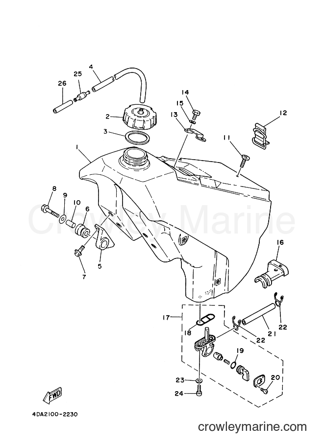 Yamaha Motors YZ250 (4DA2) [999] - FUEL TANK