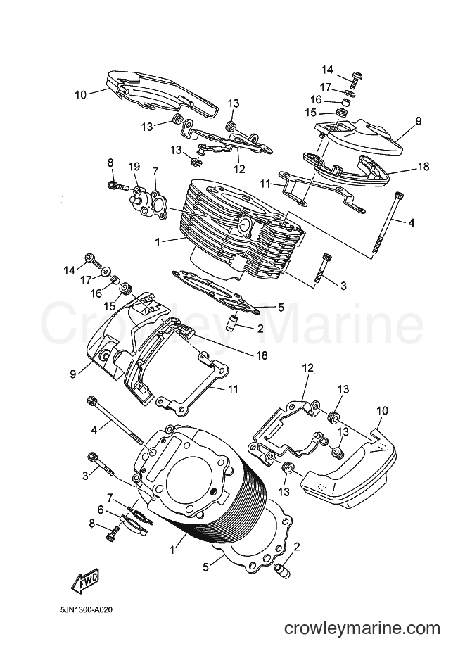 Yamaha Motors BT1100 (5JN2) [010] - CYLINDER