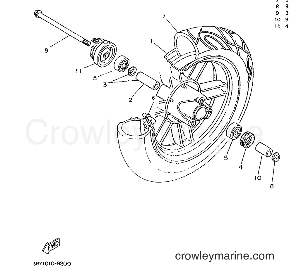 1996 Scooter CW50 - CW50 (4VV3) [999] - FRONT WHEEL