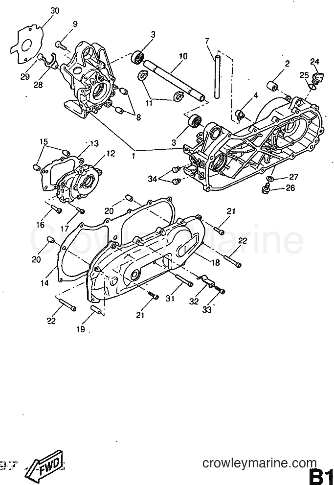 1997 Scooter YQ50 - YQ50 (5BS1) [999] - CRANKCASE