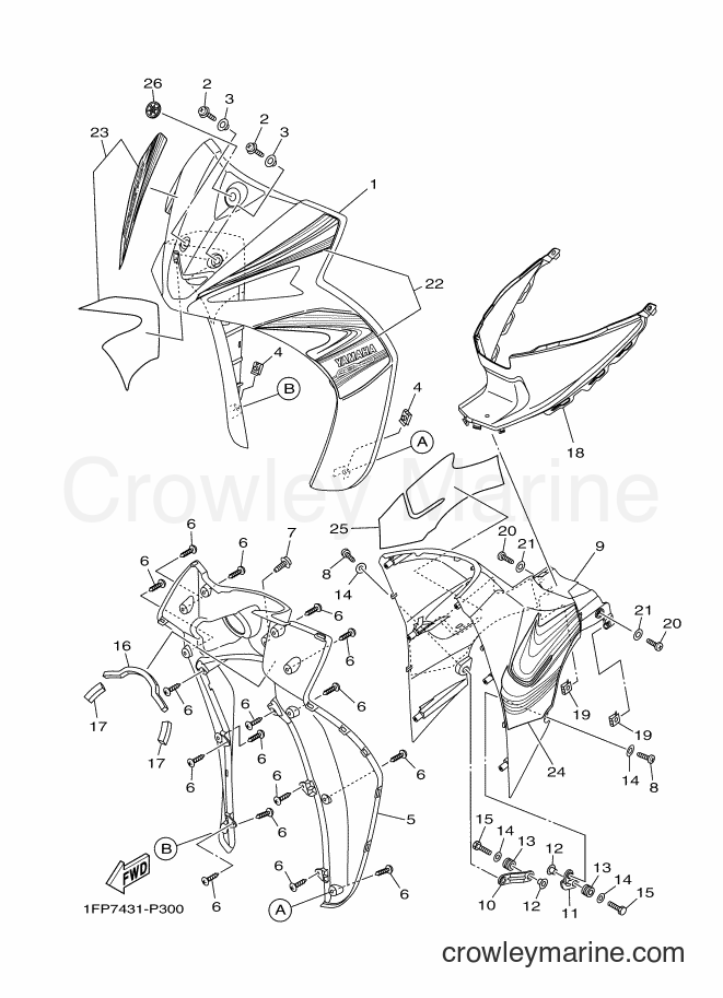 Yamaha Motors T115FLSEC (1FP7) [010] - LEG SHIELD