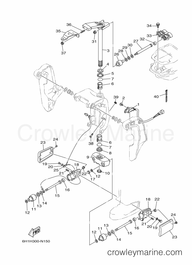 Yamaha Motors 90AETO (6H1K) [090] - BRACKET 2