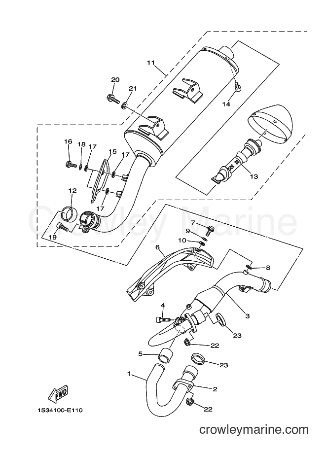 2008 ATV YFM700R - YFM700R (1S3U) [010] - EXHAUST