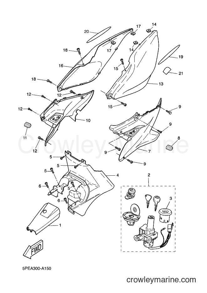 2002 Scooter YQ50L - YQ50L (5PEA) [030] - SIDE COVER