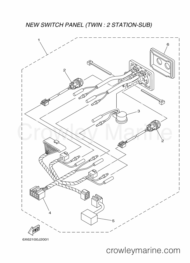 Yamaha Motors COMMAND LINK PLUS (6Y91) [020] - SWITCH & PANEL 6 (TWIN)