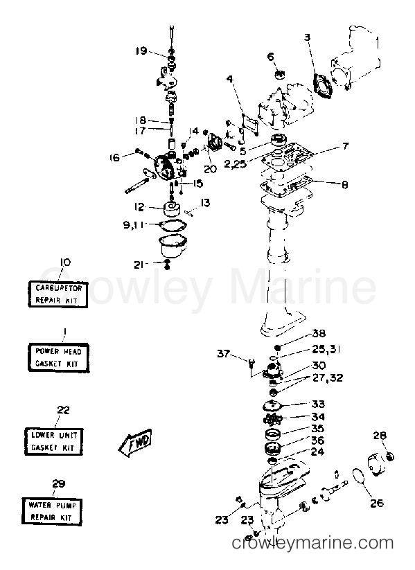 Yamaha Motors 2MSHQ - REPAIR KIT