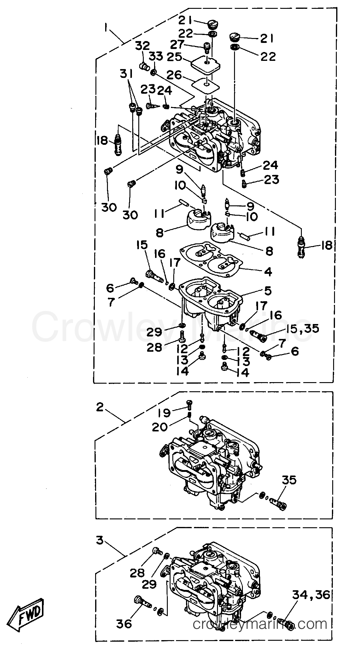 Yamaha Motors P200TLRS - CARBURETOR