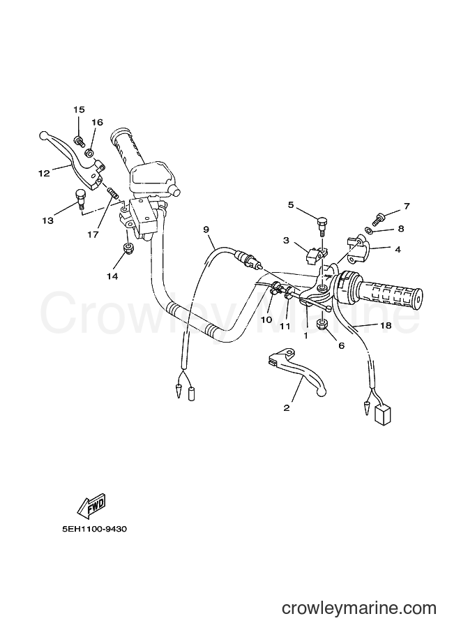 1999 ATV YFM400FWB - YFM400FWB (5EH3) [010] - HANDLE SWITCH & LEVER