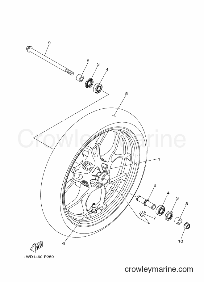 2017 Street Bike MTN250 - MTN250 (B044) [010] - FRONT WHEEL