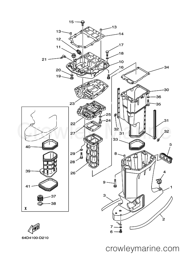 Yamaha Motors 150F (64C7) [220] - UPPER CASING