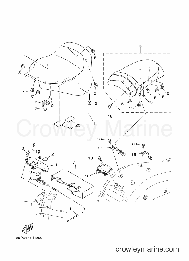 Yamaha Motors XV1900CU (5C7C) [010] - SEAT