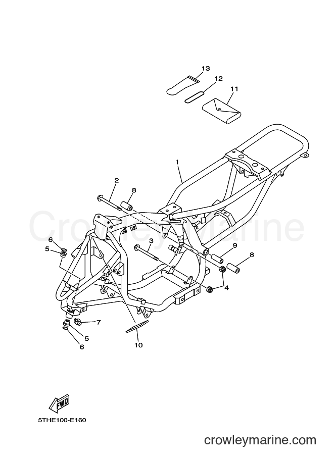 Yamaha Motors YFM80W (5THK) [010] - FRAME