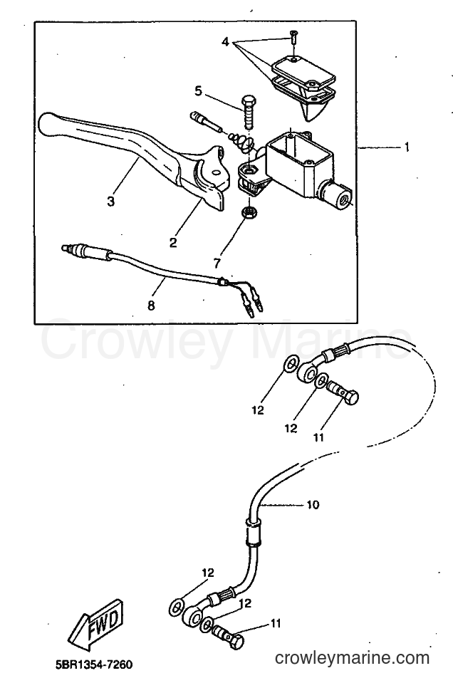 1999 Scooter YQ50 - YQ50 (5HE8) [010] - FRONT MASTER CYLINDER