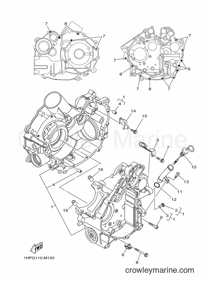 Yamaha Motors YFM700FWAD (2BGC) [010] - CRANKCASE