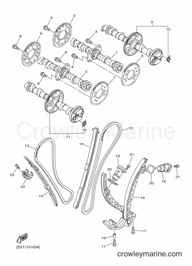 Yamaha Motors VMX17 (2CEL) [010] - CAMSHAFT & CHAIN