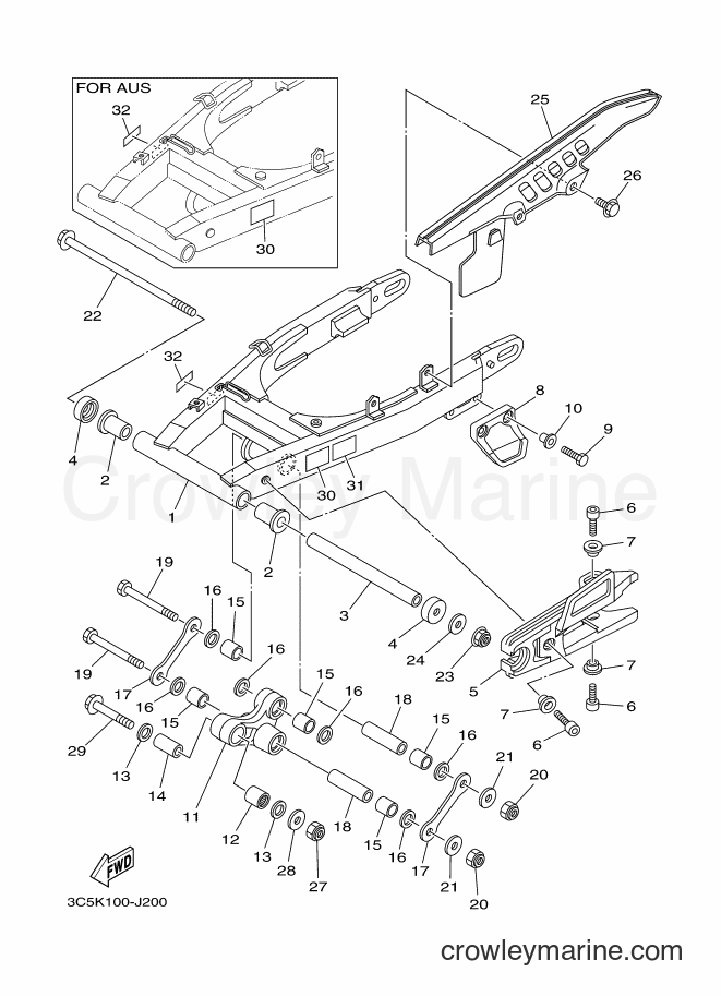 2011 Dirt Bike XT250 - XT250 (3C5R) [010] - REAR ARM