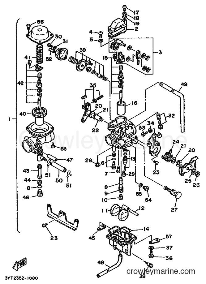 1993 Dirt Bike XT350 - XT350 (3NVC) [010] - CARBURETOR