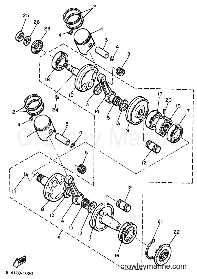 1996 Snowmobile ET340TK - ET340TK (81M) [999] - CRANKSHAFT & PISTON