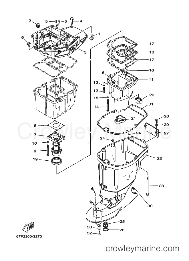 Yamaha Motors F100AET (67F4) [030] - UPPER CASING