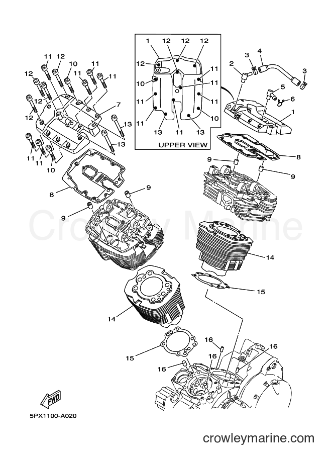 Yamaha Motors XV1700PC (5PX3) [010] - CYLINDER