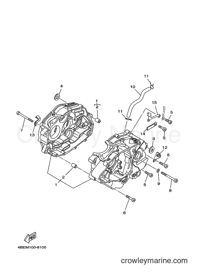 2000 Dirt Bike XT225 - XT225 (4BEU) [010] - CRANKCASE