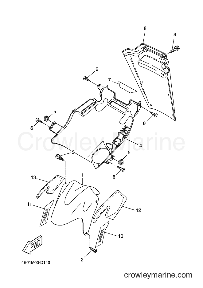 2005 Scooter YQ50L - YQ50L (4B01) [030] - FRONT FENDER