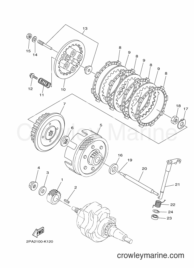 2012 ATV YFM125R - YFM125R (2PA5) [010] - CLUTCH