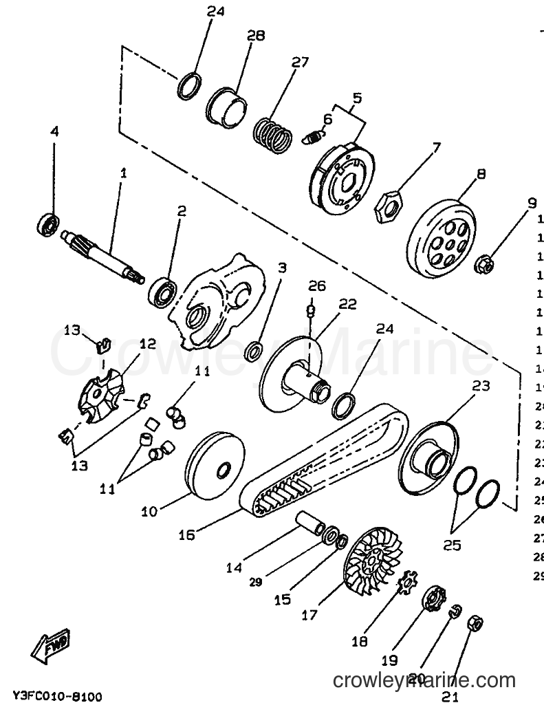 1990 Scooter CW50 - CW50 (3WW1) [999] - CLUTCH