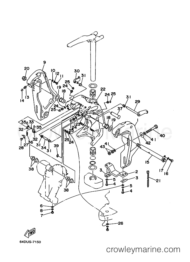 Yamaha Motors 225D (64F) [04C] - BRACKET 1