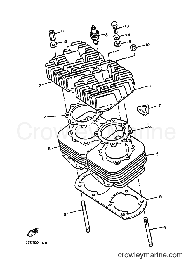 1992 Snowmobile PZ480 - PZ480 (89F1) [030] - CYLINDER