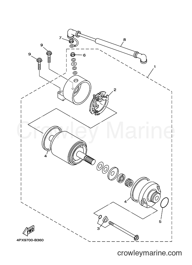 2004 Dirt Bike TT-R250 - TT-R250 (5GFJ) [010] - STARTING MOTOR