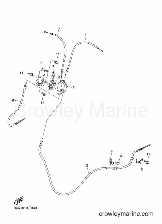 2018 Scooter XCH50 - XCH50 (B4K2) [010] - BRAKE CABLE