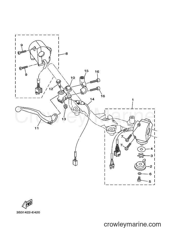 2009 Scooter T110LE - T110LE (5C69) [010] - HANDLE SWITCH & LEVER