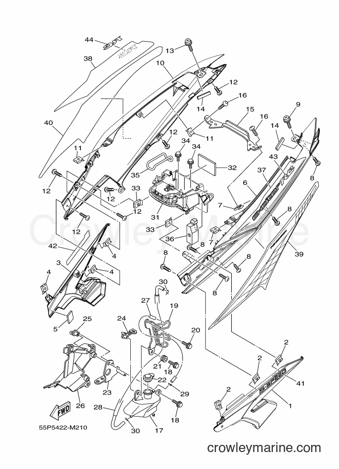 2013 Scooter T135HC - T135HC (55P5) [010] - SIDE COVER