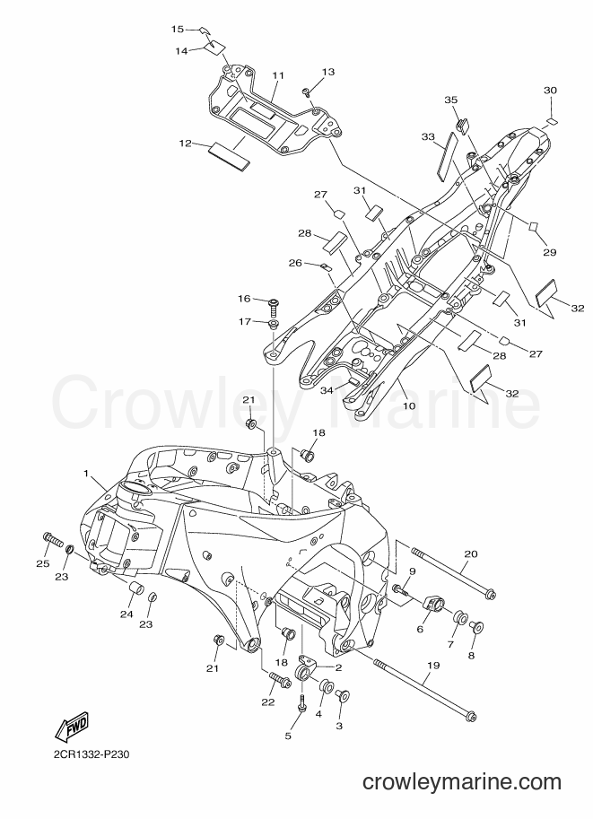 2016 Sport Bike YZF-R1 - YZF-R1 (2CRF) [010] - FRAME