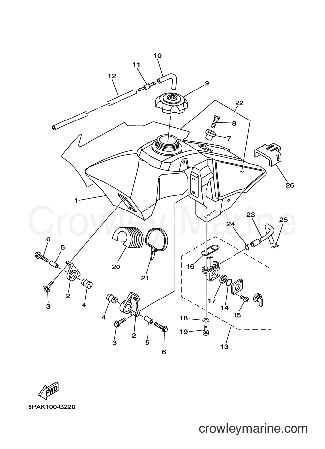 2009 Dirt Bike YZ85 - YZ85 (5PAN) [070] - FUEL TANK