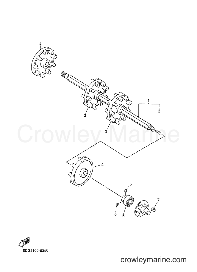 2003 Snowmobile VX600ER - VX600ER (8DG5) [020] - TRACK DRIVE 1