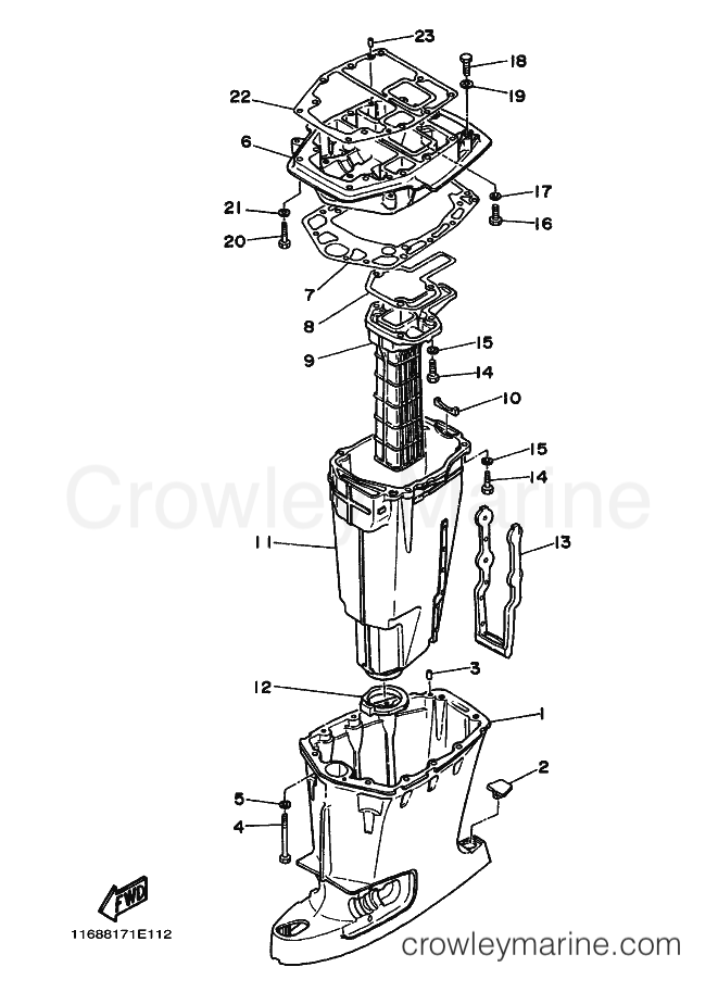 Yamaha Motors 85AE (6880) [010] - UPPER CASING