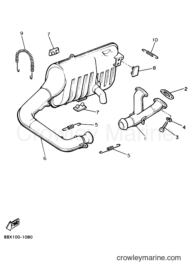 1995 Snowmobile PZ480 - PZ480 (8BF2) [020] - EXHAUST