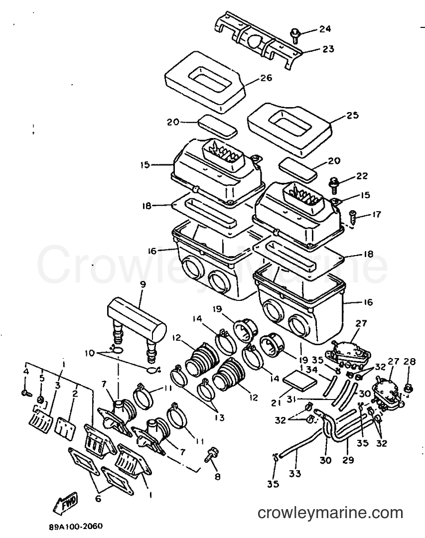Yamaha Motors VX750 (89A1) [999] - INTAKE