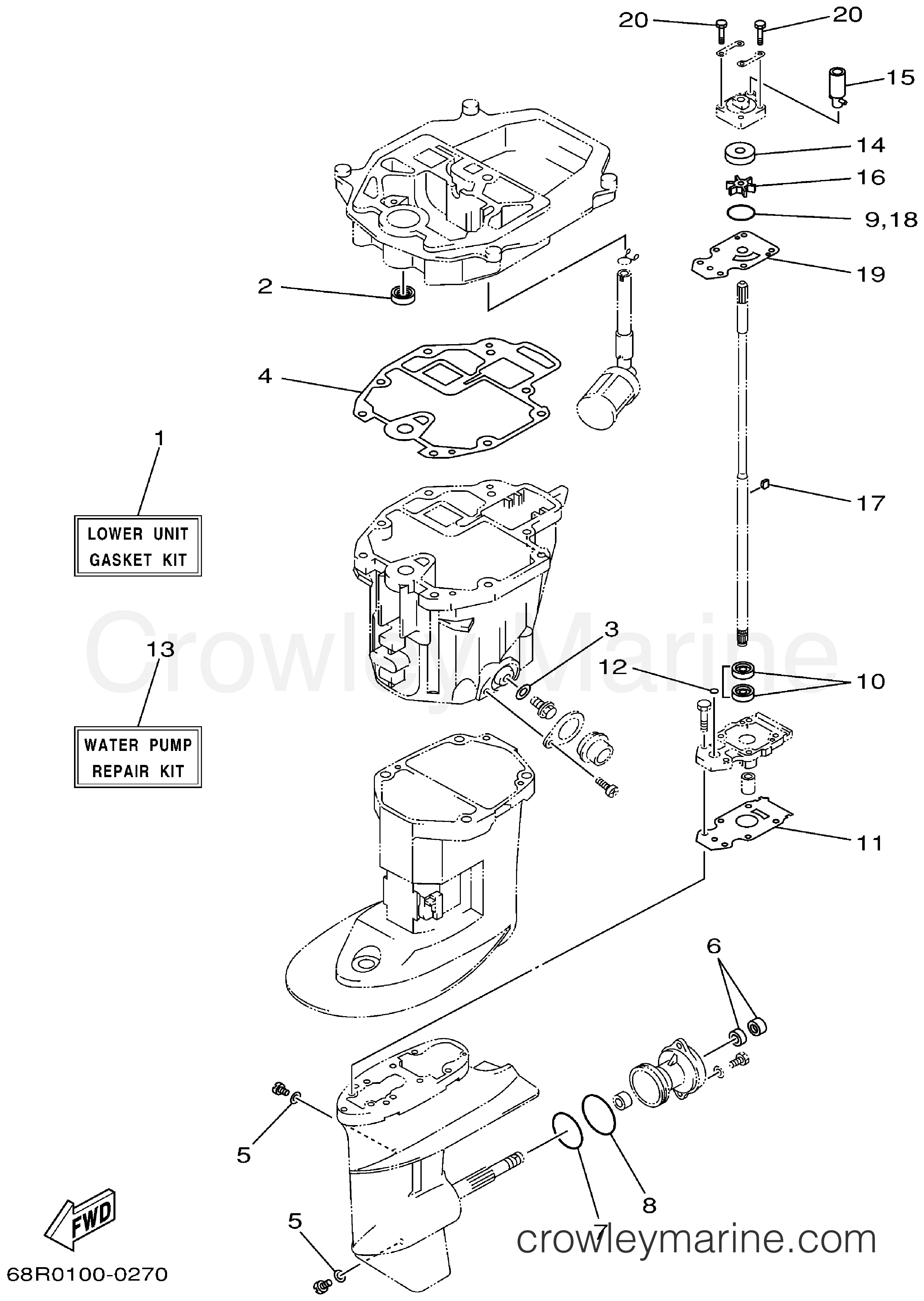 Yamaha Motors F8MLHA - REPAIR KIT 3