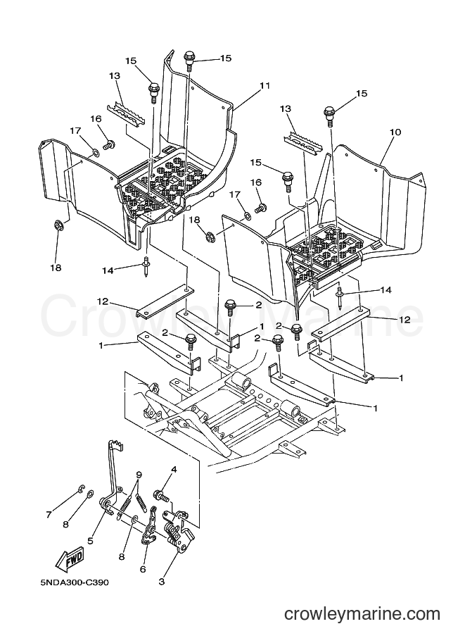 2004 ATV YFM450FWAN - YFM450FWAN (5NDA) [010] - STAND & FOOTREST