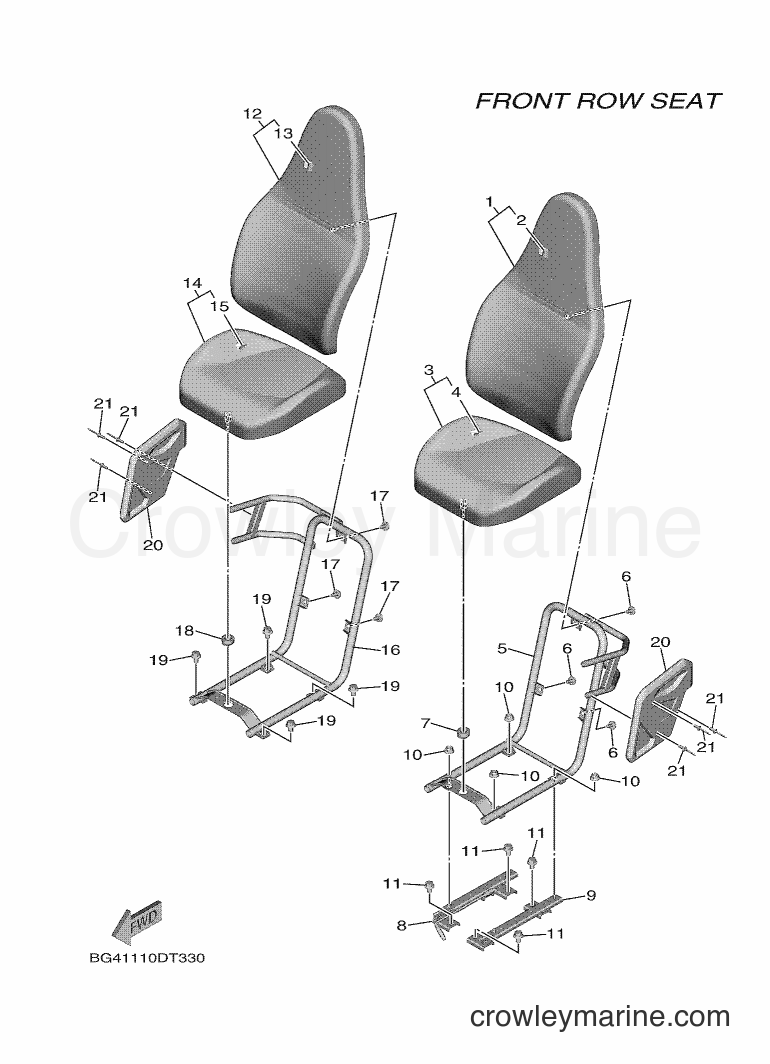 2019 ATV YXE850EBN - YXE850EBN (B0D2) [010] - SEAT