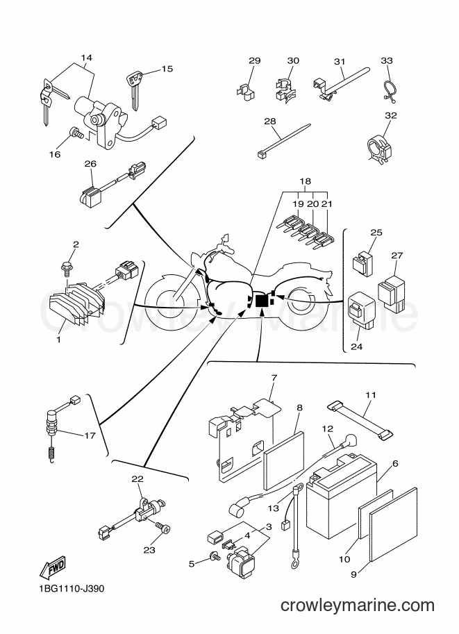 Yamaha Motors XVS650A (1BF3) [010] - ELECTRICAL 1