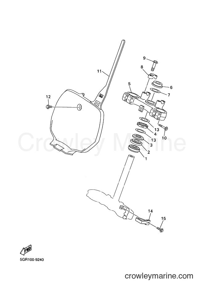 1999 Dirt Bike YZ400F - YZ400F (5GR2) [080] - STEERING