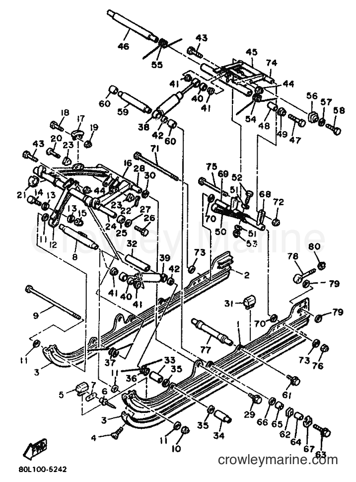 1986 Snowmobile PZ480K - PZ480K (81Y) [999] - TRACK SUSPENSION 2