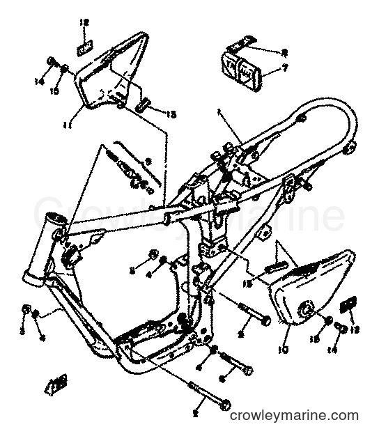 1977 Street Bike RD50M - RD50M (2E0) [999] - SIDE COVER