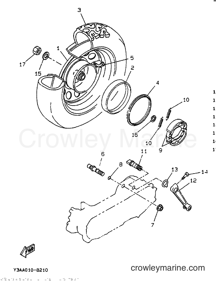 1991 Scooter CW50 - CW50 (4BX1) [999] - REAR WHEEL