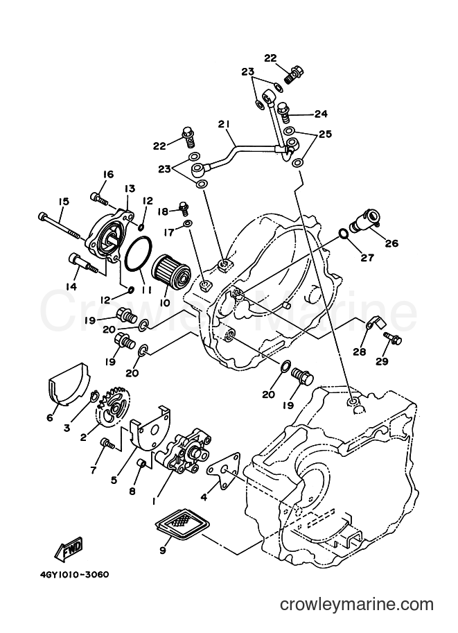 Yamaha Motors TT250R (4MR1) [010] - OIL PUMP