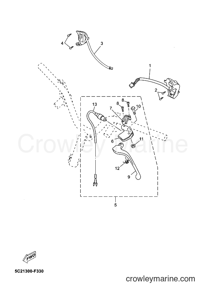 Yamaha Motors YN50M (5C2A) [010] - HANDLE SWITCH & LEVER